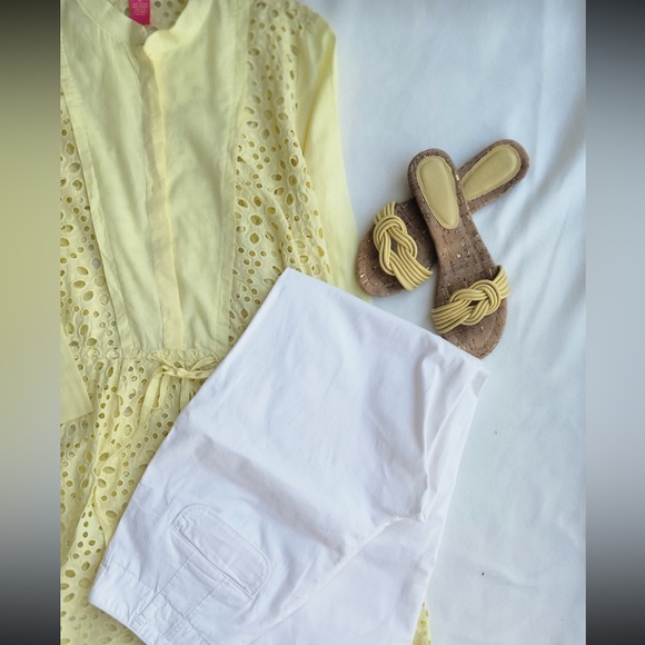 CATHERINE MALANDRINO EMELIA EYELET PEPLUM TUNIC SIZE M EXCELLENT CONDITION - Picture 7 of 11